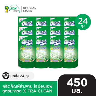 [ยกลัง] LIPON F ผลิตภัณฑ์ล้างจาน ไลปอนเอฟ ชนิดถุงเติม 450-500 มล. 24 ชิ้น [เลือกสูตรด้านใน]